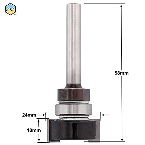 Sandy Beach Intumescent Strip Recessing 1/4 Shank Router Drill Bit Cutter 10mm x 24mm