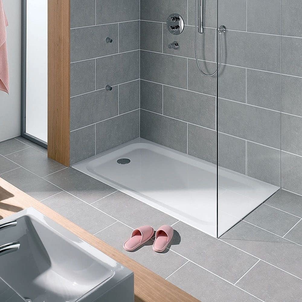 Sandy Beach Slimline Chrome Shower Bathroom Tray Waste Trap 90mm Diameter 48mm Depth