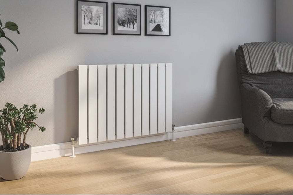 Sandy Beach White TRV Thermostatic Radiator Valve Pipe Covers Sleeves & Collars - Radiator Pipe Covers White - Covers for Radiator Pipes (130mm x 18mm)