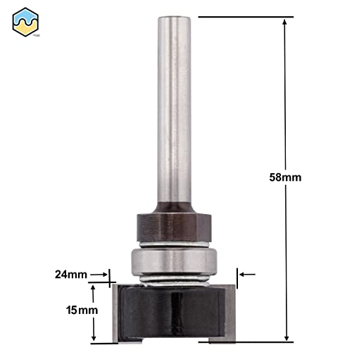 Sandy Beach Intumescent Strip Recessing 1/4 Shank Router Drill Bit Cutter 15mm x 24mm