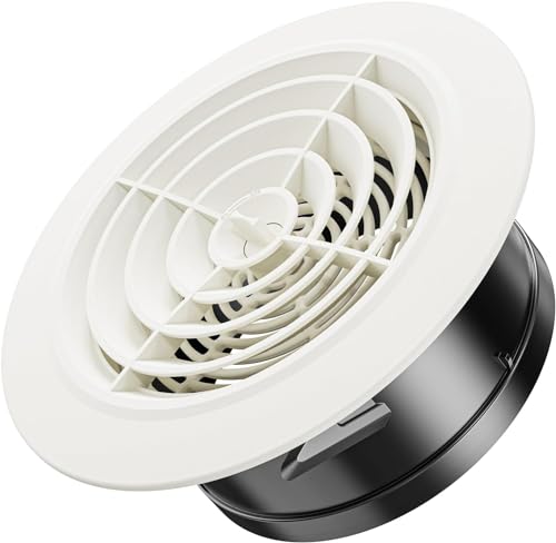 Sandy Beach Round Adjustable Air Vent ABS Ventilation Grill (150mm / 200mm)