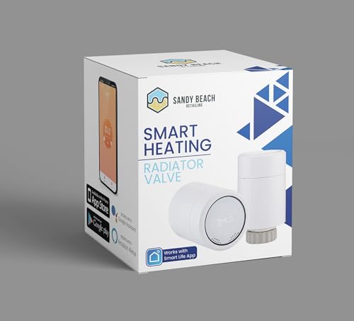 Sandy Beach Smart Heating Thermostat TRV Radiator Valves with Zigbee Gateway Connecting to Amazon Alexa Google Home