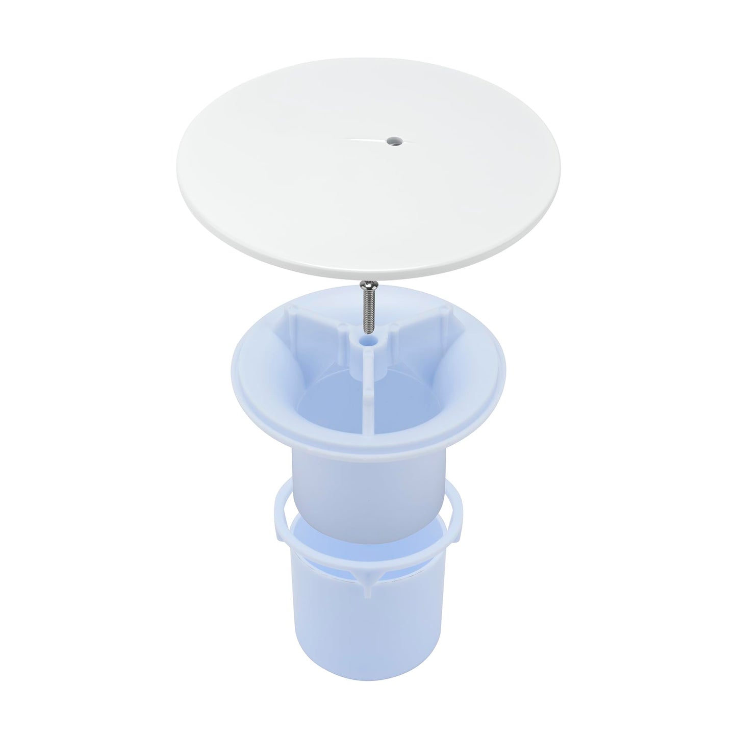 Sandy Beach Shower Waste Trap Cover, Shower Replacement Shower Waste Drain Cap Cover, Shower Drain Cover Replacement, Fast Flow Shower Waste Shower Trap Cover Replacement White (90mm Hole/115mm Cover)