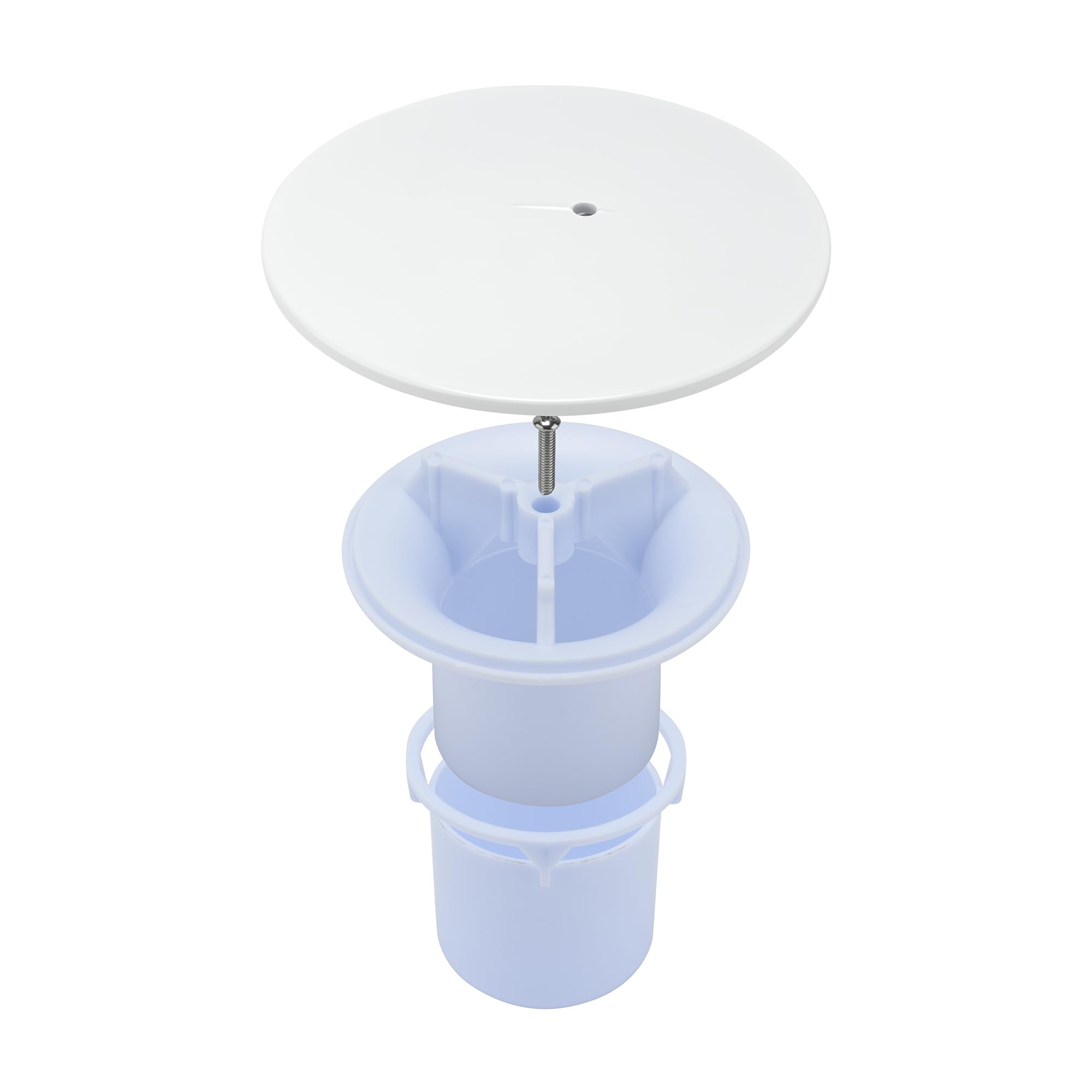 Sandy Beach Shower Waste Trap Cover, Shower Replacement Shower Waste Drain Cap Cover, Shower Drain Cover Replacement, Fast Flow Shower Waste Shower Trap Cover Replacement White (90mm Hole/115mm Cover)