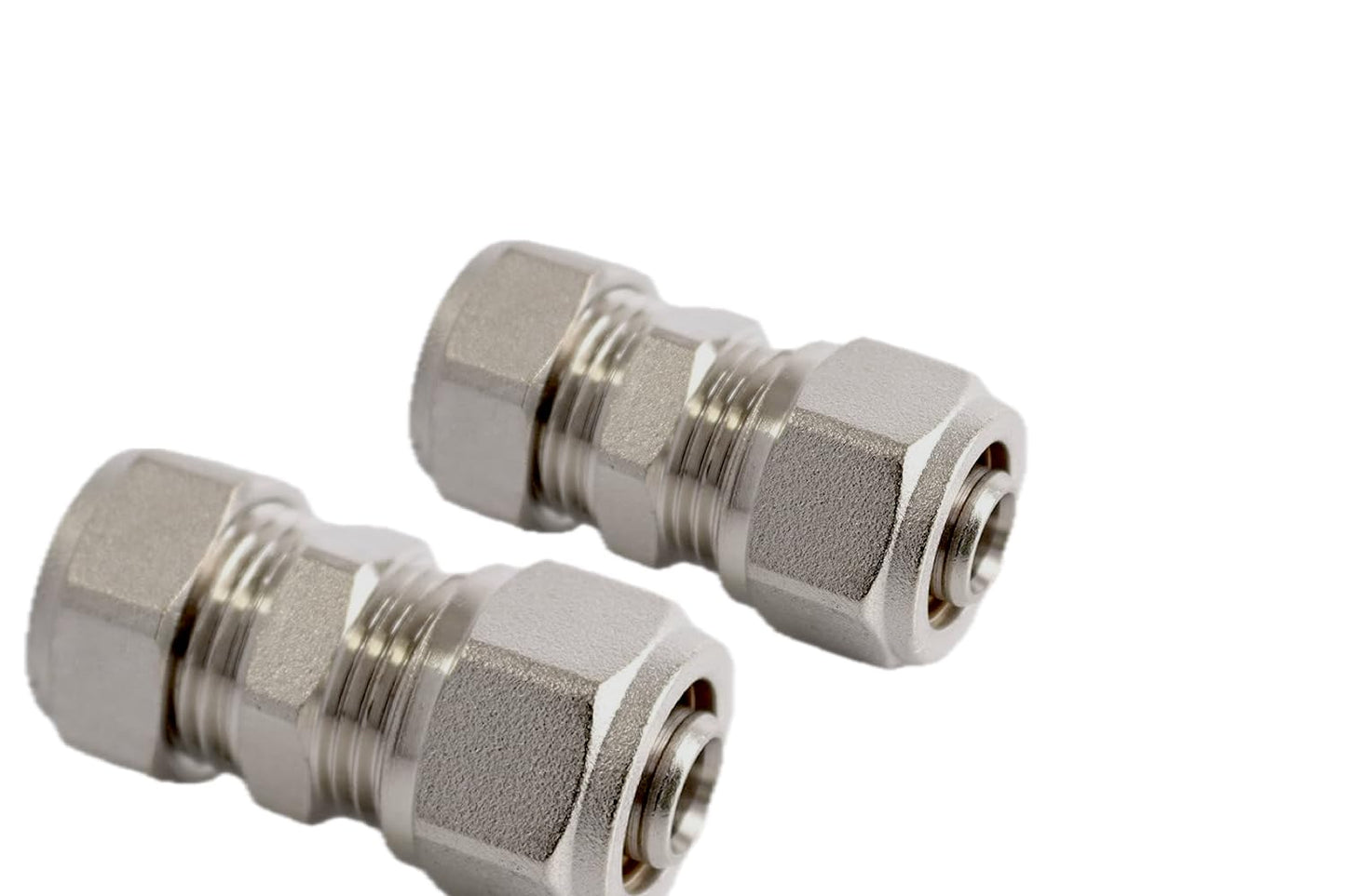Sandy Beach 15mm to 16mm Compression Adapter Reducer - Durable Brass Pipe Connector for Copper Pipe,Towel Radiator Systems,Trv Radiator Valves,Thermostatic Radiator Valve - Leak-Proof & Easy Install