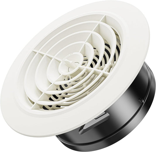 Sandy Beach Round Adjustable Air Vent ABS Ventilation Grill (200mm Diameter)