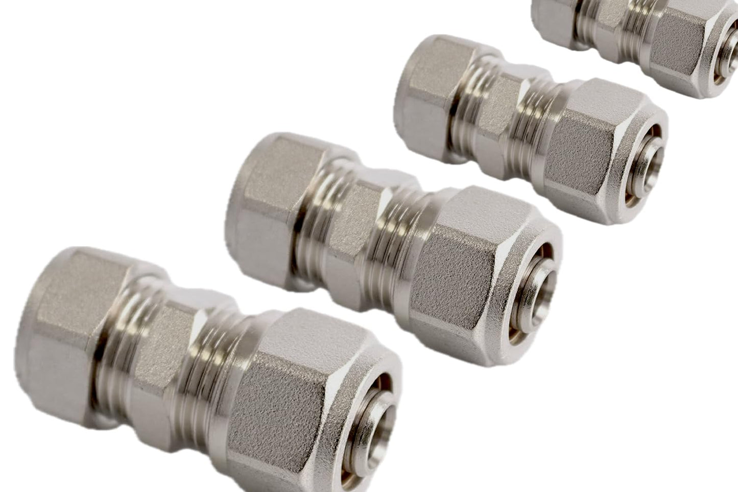 Sandy Beach 15mm to 16mm Compression Adapter Reducer - Durable Brass Pipe Connector for Copper Pipe,Towel Radiator Systems,Trv Radiator Valves,Thermostatic Radiator Valve - Leak-Proof & Easy Install