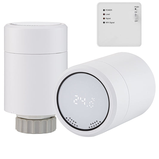 Sandy Beach Smart Heating Thermostat TRV Radiator Valves with Zigbee Gateway and Boiler Receiver Connecting to Amazon Alexa Google Home