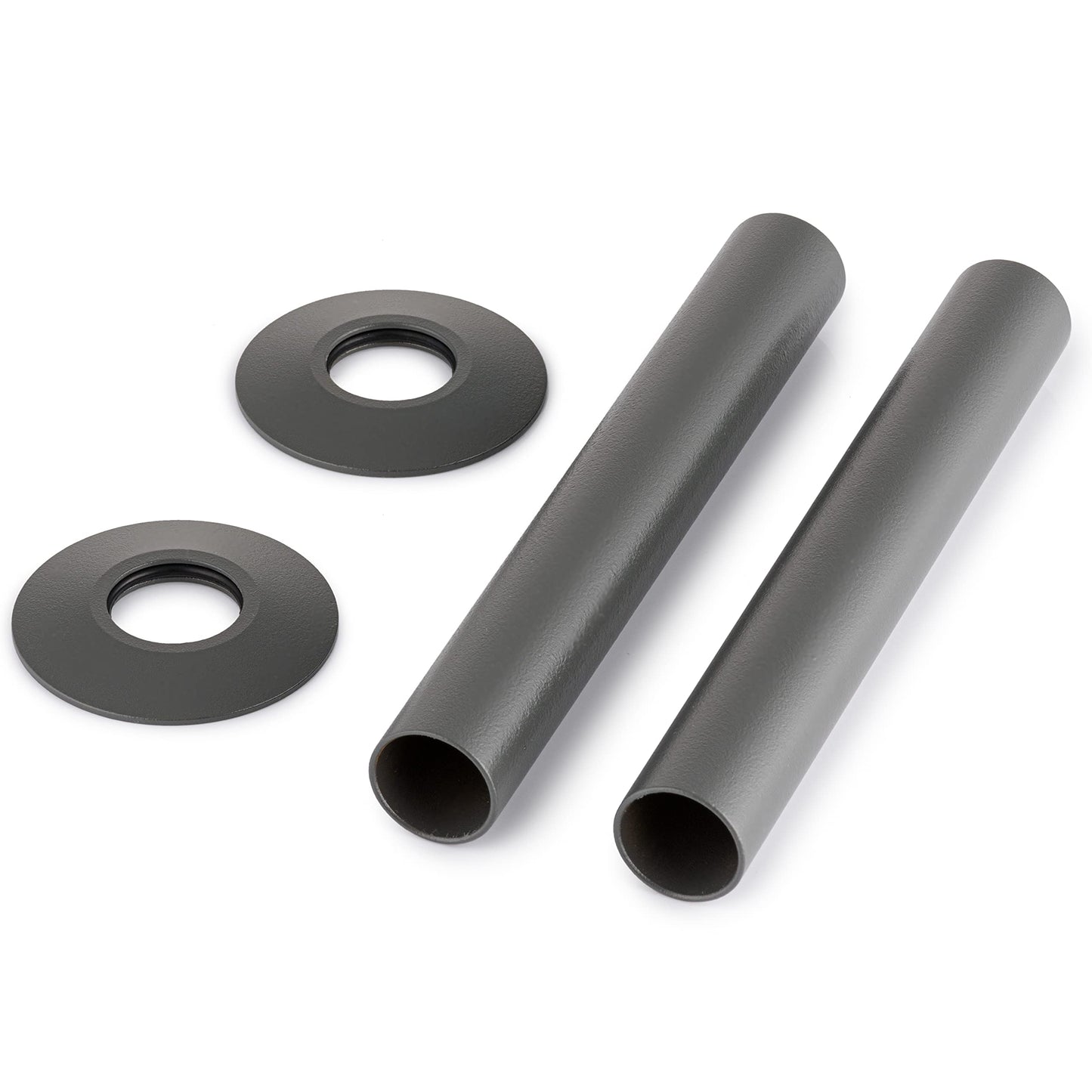 Sandy Beach Anthracite TRV Thermostatic Radiator Valve Pipe Covers Sleeves & Collars 130mm x 18mm