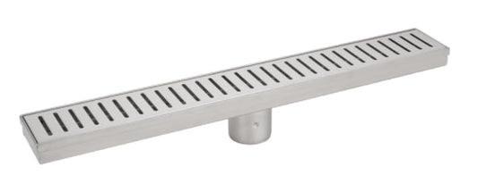 Sandy Beach Linear Stainless Steel Shower Drain Waste 500mm Slotted