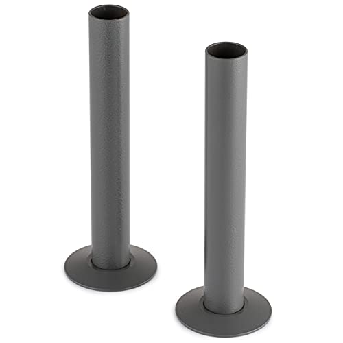 Sandy Beach Anthracite TRV Thermostatic Radiator Valve Pipe Covers Sleeves & Collars 130mm x 18mm