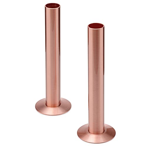 Sandy Beach Copper TRV Thermostatic Radiator Valve Pipe Covers Sleeves & Collars 130mm x 18mm