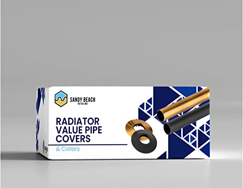 Sandy Beach Anthracite TRV Thermostatic Radiator Valve Pipe Covers Sleeves & Collars 130mm x 18mm